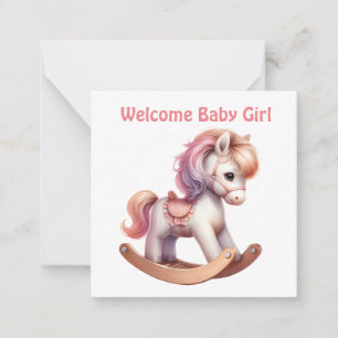 Kaarten voor een babymeisje notitiekaartje