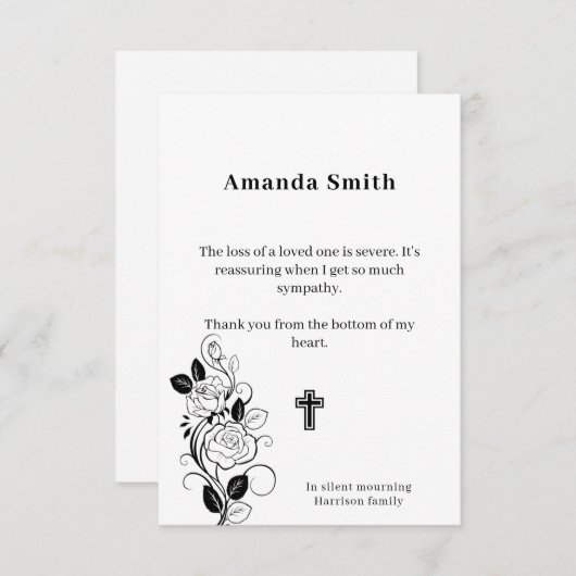 Kaarten voor een herdenkingsgoed (Voorkant / Achterkant)