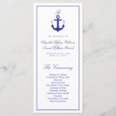 Kaarten voor Elegant Nautical Clean Wedding Progra (Voorkant)
