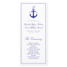 Kaarten voor Elegant Nautical Clean Wedding Progra