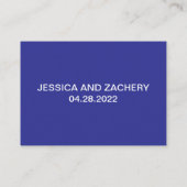 Kaarten voor Elegant Wedding Bucket List Navy Blue (Achterkant)