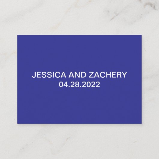 Kaarten voor Elegant Wedding Bucket List Navy Blue (Achterkant)