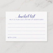 Kaarten voor Elegant Wedding Bucket List Navy Blue (Voorkant)