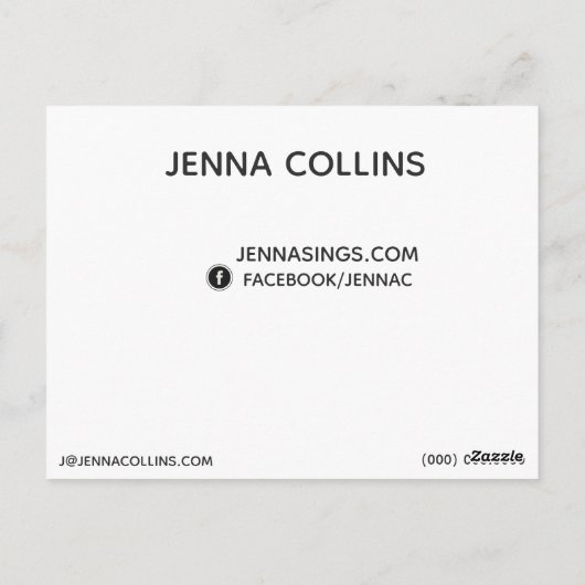 Kaarten voor entertainers (Achterkant)