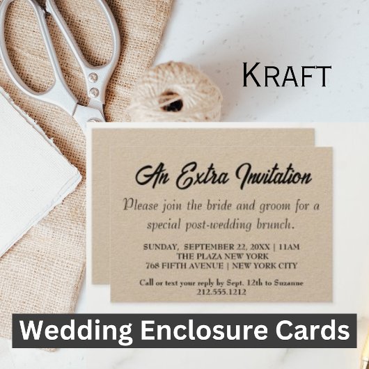 Kaarten voor extra Invite_Wedding Brunch kraftomge