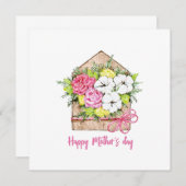 Kaarten voor Floral Moederdag, Kaarten voor groete (Voorkant / Achterkant)