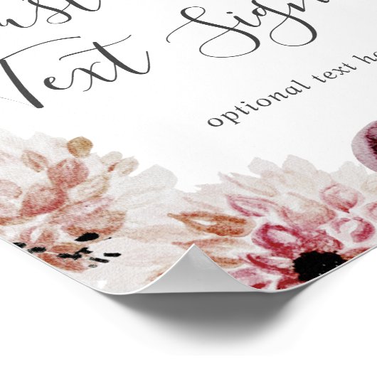 Kaarten voor Floral Romance en cadeaus Aangepaste  Poster (Hoek)