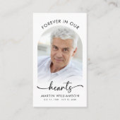 Kaarten voor Funeral Forever Hearts Photo Script P Visitekaartje (Voorkant)