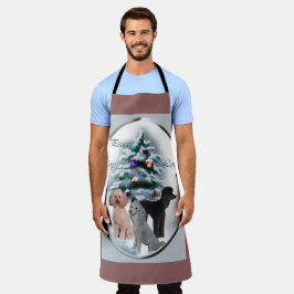 Kaarten voor gebak kerstcadeaus schort