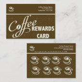 Kaarten voor gebondene winkelpels klantenkaartje (Voorkant / Achterkant)