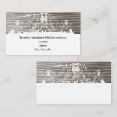 Kaarten voor gebrandmerkt houten ontvangstruimte (Voorkant / Achterkant)