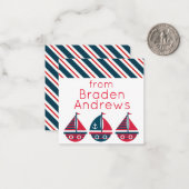 Kaarten voor gestripte zeilboten notitiekaartje (Voorkant / Achterkant in situ)