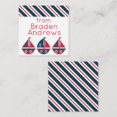 Kaarten voor gestripte zeilboten notitiekaartje (Voorkant / Achterkant)