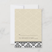 Kaarten voor gevouwen ivory Damask Place (Voorkant)