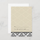 Kaarten voor gevouwen ivory Damask Place (Voorkant / Achterkant)