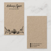 Kaarten voor Ginko Leaf-veroudering Visitekaartje (Voorkant / Achterkant)