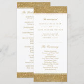 Kaarten voor Glitter Weddenprogramma Faux Gold Rac (Voorkant / Achterkant)