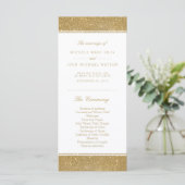 Kaarten voor Glitter Weddenprogramma Faux Gold Rac (Staand voorkant)