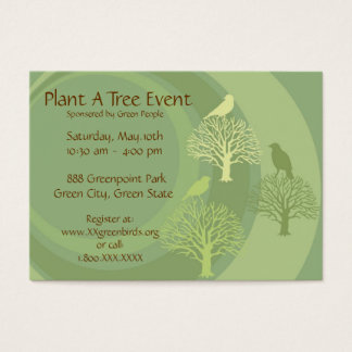 kaarten voor "Go Green"-evenementen Visitekaartjes