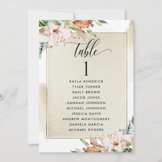 Kaarten voor Gold- en roze Zitplaatsen met gastnam (Voorkant)