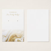 Kaarten voor Gold White Marble Agate Display Visitekaartje (Voorkant /achterkant)