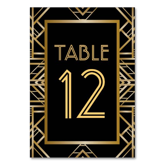 Kaarten voor Great Art Deco-tabelnummer (Voorkant)