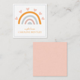 Kaarten voor handgetekende regenboogfornuis notitiekaartje