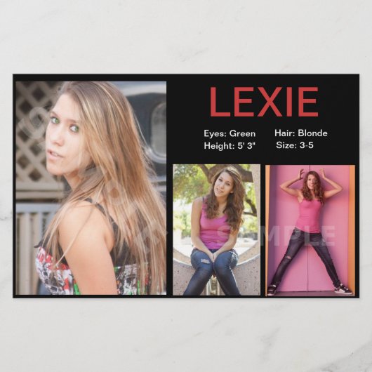 Kaarten voor headshot Model Comp (Voorkant)