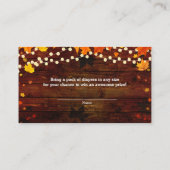 Kaarten voor herfst- en houtwedstrijkmachines (Achterkant)