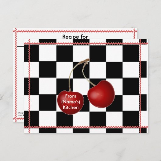 Kaarten voor hergebruik van Cherry Retro (Voorkant / Achterkant)