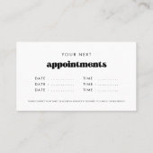  Kaarten voor herinnering voor afspraak met retros Afsprakenkaartje (Achterkant)