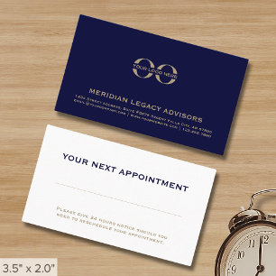 Kaarten voor herinnering voor professionele client afsprakenkaartje