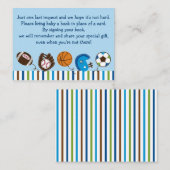 Kaarten voor het aanvragen van Baby shower-boeken  (Voorkant / Achterkant)