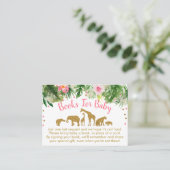 Kaarten voor het aanvragen van roze en Gold Safari Plaatskaartje (Staand voorkant)