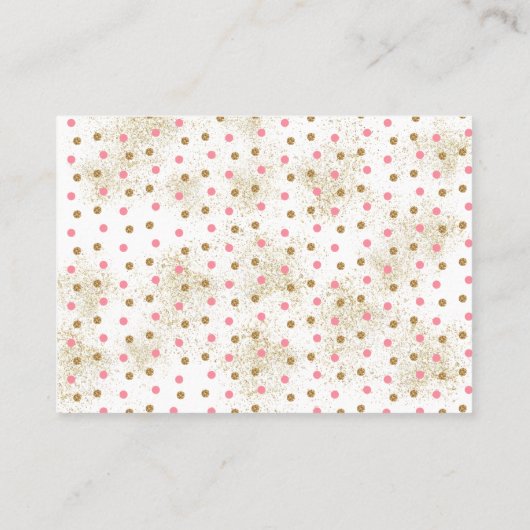 Kaarten voor het aanvragen van roze en Gold Safari Plaatskaartje (Achterkant)