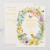 Kaarten voor het aanzetten van baby showers (Voorkant / Achterkant)