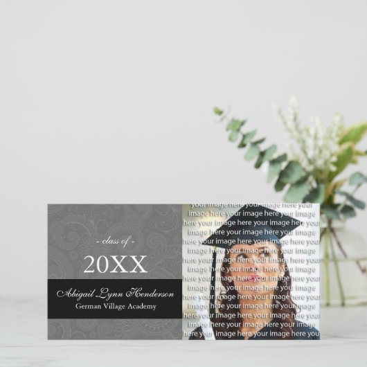 Kaarten voor het Afstuderen van Classy School (Staand voorkant)