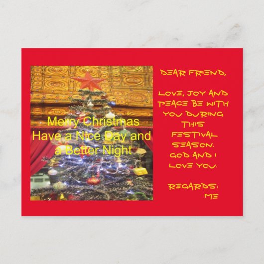 Kaarten voor het kerstfestival van Merry Feestdagenkaart (Voorkant)