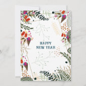 Kaarten voor het nieuwe jaar Greenery Botanical Ca (Achterkant)