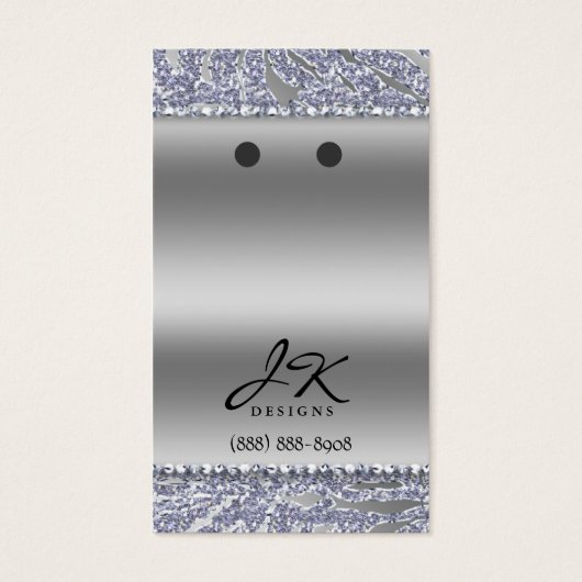 Kaarten voor het oormerken van juwelen-Zebra-lucht Visitekaartjes (Voorkant)