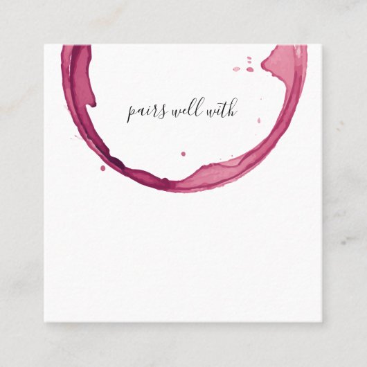 Kaarten voor het persen van wijn vierkante visitekaartje (Voorkant)