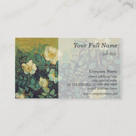  kaarten voor het profiel van wilde rozen visitekaartje (Voorkant)