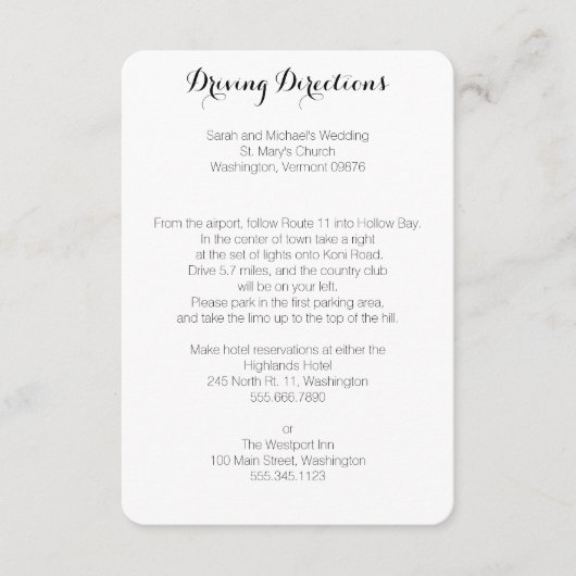 Kaarten voor het rijden over de bruiloft (Voorkant)