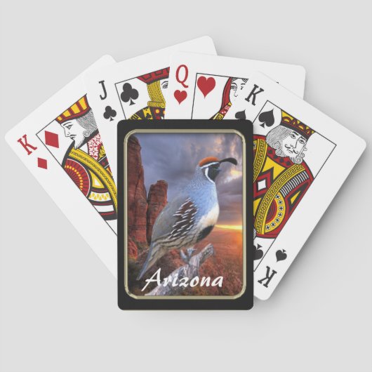 Kaarten voor het spelen van kwartels door Arizona  (Achterkant)