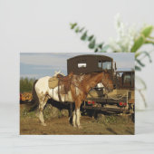 Kaarten voor het uitnodigen van paarden voor Appal (Staand voorkant)