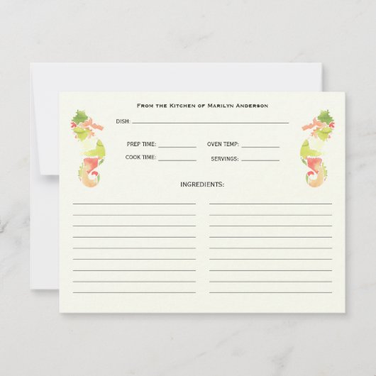 Kaarten voor het verzamelen van kleurrijke zeeoort (Voorkant)