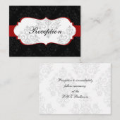 kaarten voor het verzamelen van rode damtbruiloft (Voorkant / Achterkant)