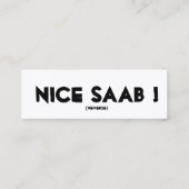 Kaarten voor het voorscherm, dunne - Saab ventilat Mini Visitekaartje (Achterkant)