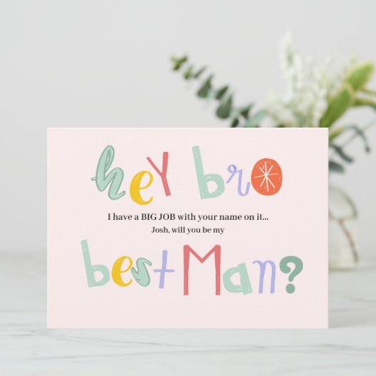 Kaarten voor het vragen om Best Man te zijn (kies  (Staand voorkant)