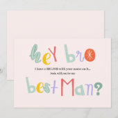 Kaarten voor het vragen om Best Man te zijn (kies  (Voorkant / Achterkant)